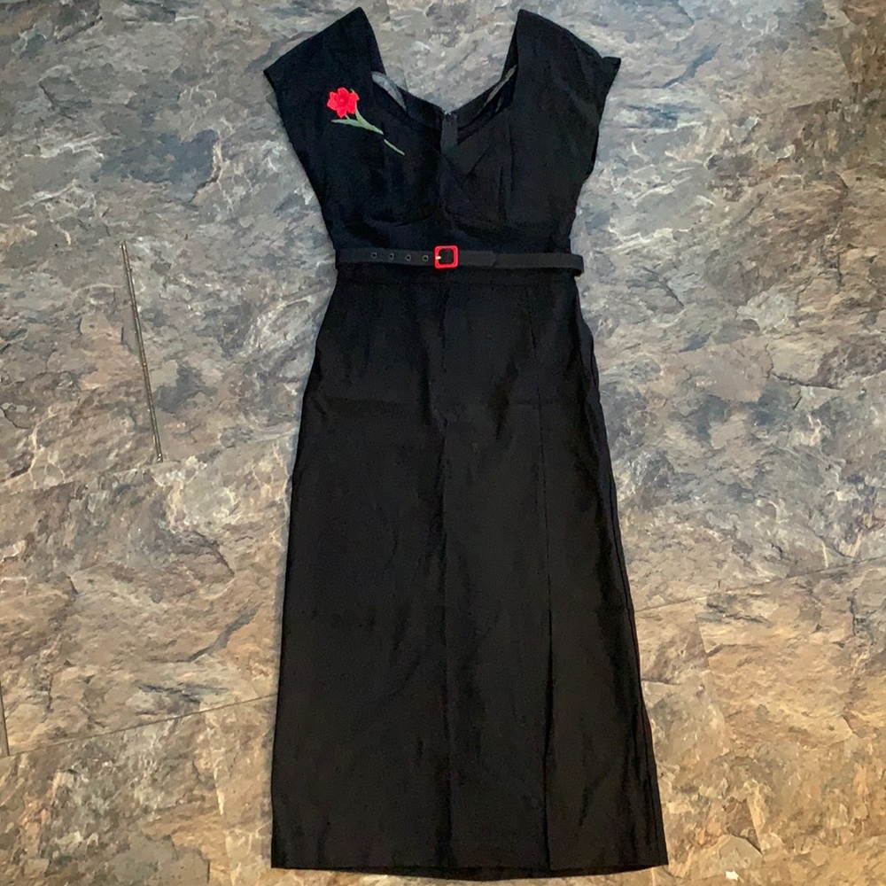 Stop staring rose embroidered dress